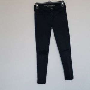 black American eagle ripped jeans